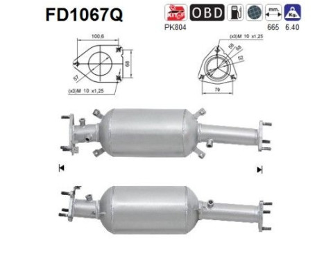 Filtro de partículas diésel FD1067Q