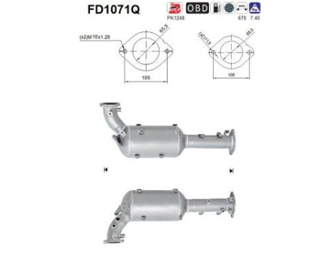 Filtro de partículas diésel FD1071Q