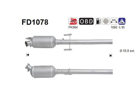 Filtro de partículas diésel FD1078