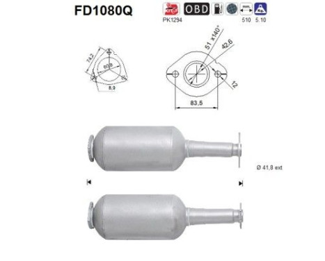 Filtro de partículas diésel FD1080Q