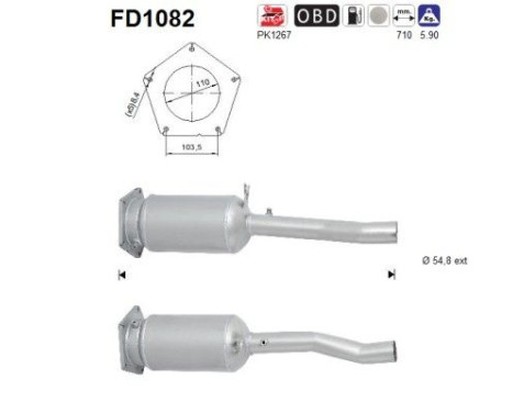 Filtro de partículas diésel FD1082