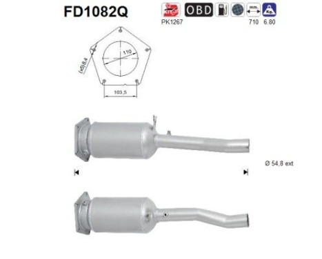 Filtro de partículas diésel FD1082Q