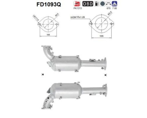 Filtro de partículas diésel FD1093Q
