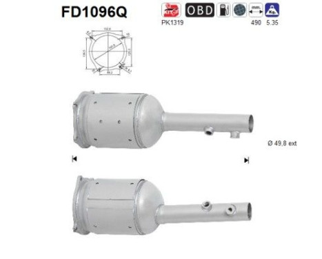 Filtro de partículas diésel FD1096Q