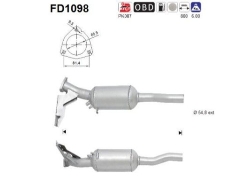 Filtro de partículas diésel FD1098