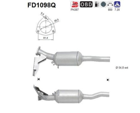 Filtro de partículas diésel FD1098Q
