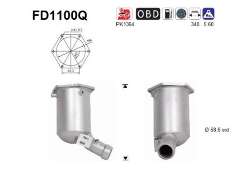Filtro de partículas diésel FD1100Q