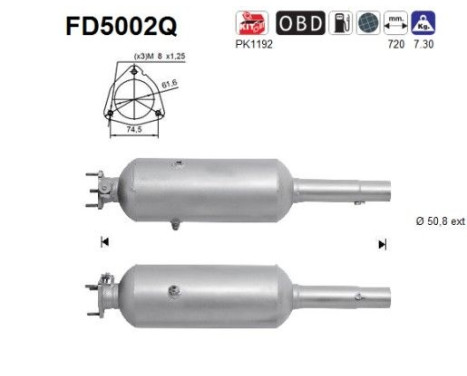 Filtro de partículas diésel FD5002Q