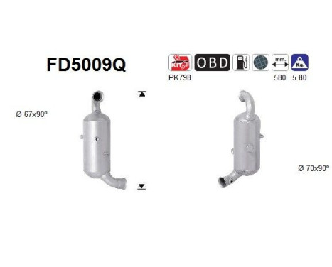 Filtro de partículas diésel FD5009Q