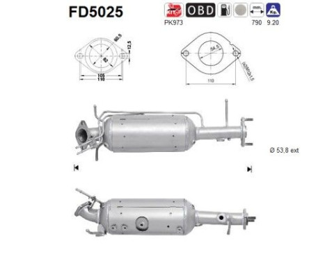 Filtro de partículas diésel FD5025