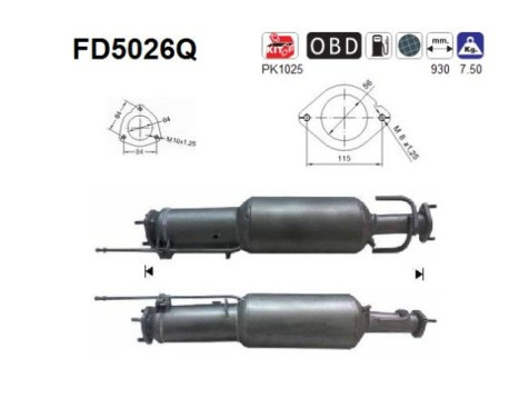 Filtro de partículas diésel FD5026Q