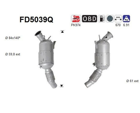 Filtro de partículas diésel FD5039Q