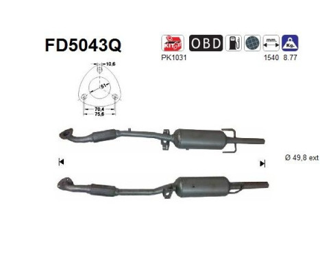 Filtro de partículas diésel FD5043Q