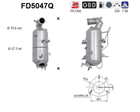 Filtro de partículas diésel FD5047Q