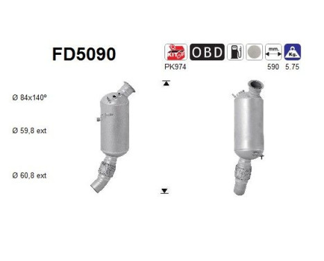 Filtro de partículas diésel FD5090