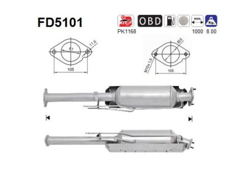 Filtro de partículas diésel FD5101