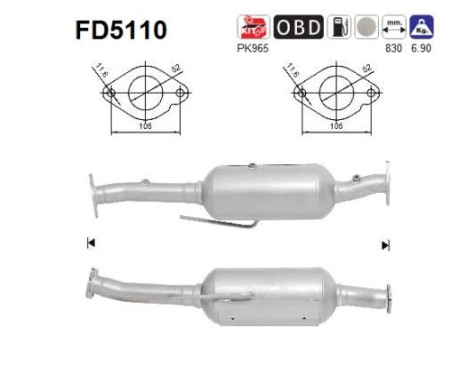 Filtro de partículas diésel FD5110