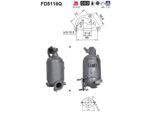 Filtro de partículas diésel FD5118Q