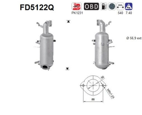 Filtro de partículas diésel FD5122Q