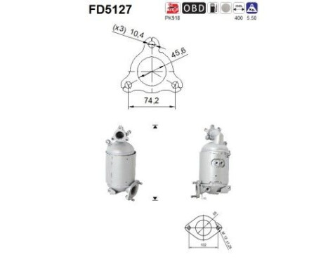 Filtro de partículas diésel FD5127