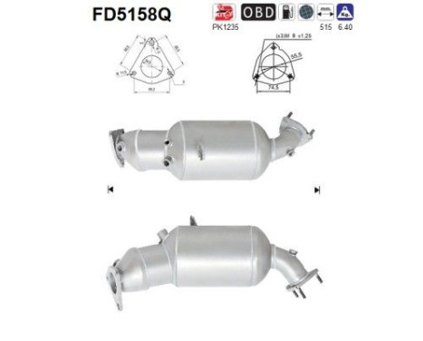Filtro de partículas diésel FD5158Q
