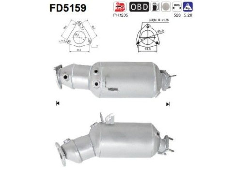 Filtro de partículas diésel FD5159