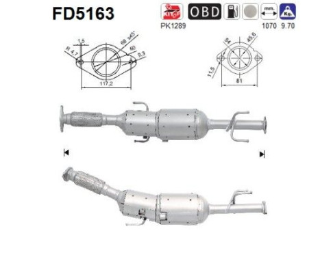 Filtro de partículas diésel FD5163