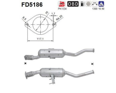 Filtro de partículas diésel FD5186