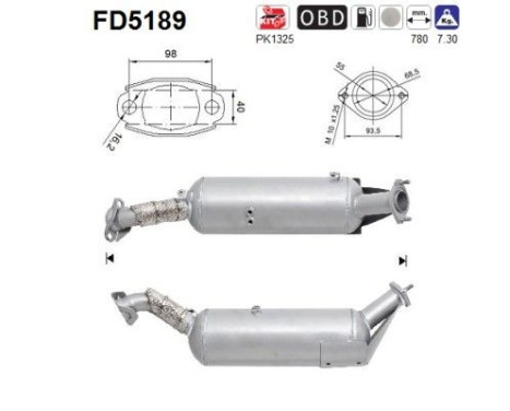 Filtro de partículas diésel FD5189