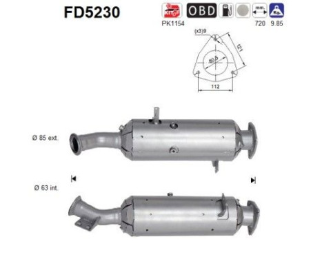 Filtro de partículas diésel FD5230
