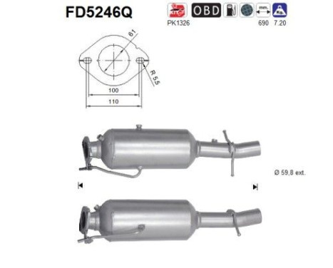 Filtro de partículas diésel FD5246Q