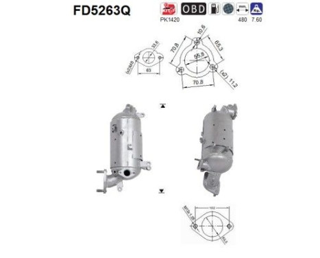 Filtro de partículas diésel FD5263Q