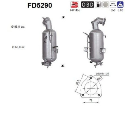 Filtro de partículas diésel FD5290