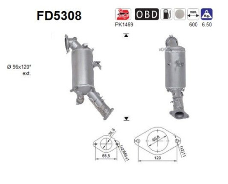 Filtro de partículas diésel FD5308