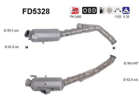 Filtro de partículas diésel FD5328