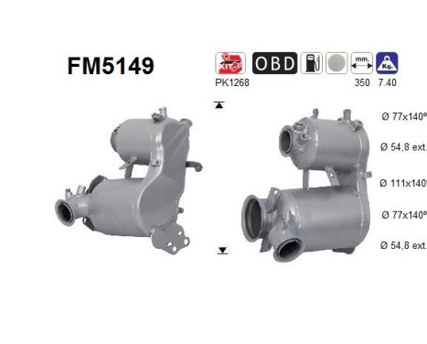 Filtro de partículas diésel FM5149