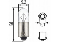 Bombillas Hella Blue Light T4W, 12V4W (2 unidades)
