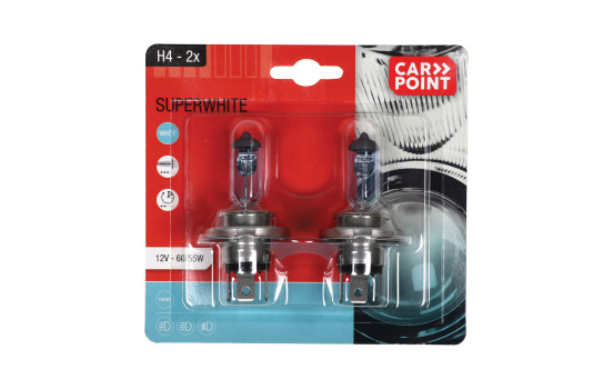 Carpoint Superwhite H4, 12V60/55W (2 unidades)