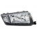 Faro derecho con intermitente H7 + H3 NEGRO 7625964 Van Wezel
