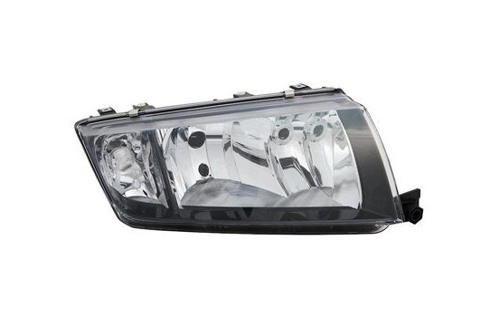 Faro derecho con intermitente H7 + H3 NEGRO 7625964 Van Wezel