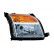 Faro derecho con luz intermitente H4 incluido motor de ajuste 1811962 Van Wezel