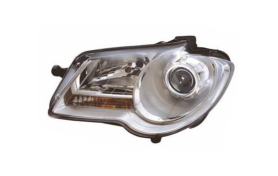 Faro izquierdo 2 X H7 Cromado incluido motor de ajuste 5857961 Van Wezel