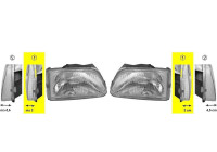 Juego de faros delanteros