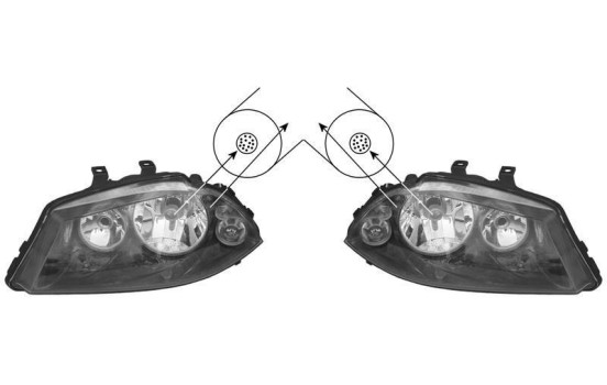 Juego de faros delanteros