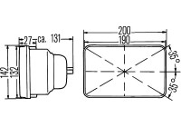 Óptica, faro 1AE 003 427-011 Hella