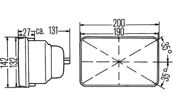 Óptica, faro 1AE 003 427-011 Hella