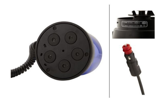 Baliza giratoria KL7000 24V azul magnética, Imagen 3