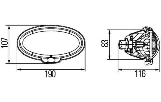 Extensión frontal empotrada Werkl Oval 90 12 V HB3, Imagen 3
