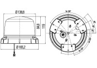 Linterna KLX LED 9-30V roja montaje fijo
