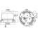 Linterna KLX LED 9-30V roja montaje fijo